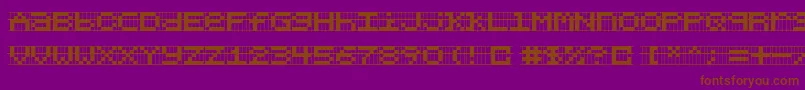 Chlorenf Font – Brown Fonts on Purple Background