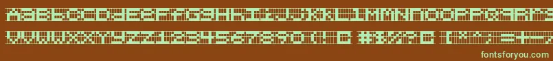 Шрифт Chlorenf – зелёные шрифты на коричневом фоне