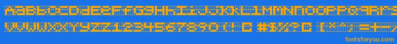 Chlorenf Font – Orange Fonts on Blue Background