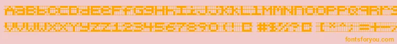 Chlorenf Font – Orange Fonts on Pink Background