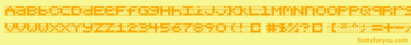 Chlorenf Font – Orange Fonts on Yellow Background
