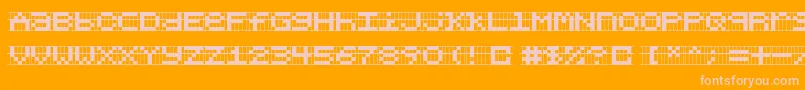 Chlorenf Font – Pink Fonts on Orange Background