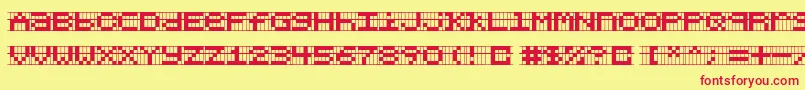 Czcionka Chlorenf – czerwone czcionki na żółtym tle