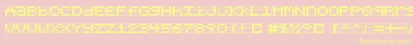 Chlorenf Font – Yellow Fonts on Pink Background