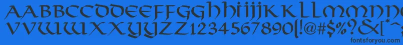 Шрифт Norse – чёрные шрифты на синем фоне