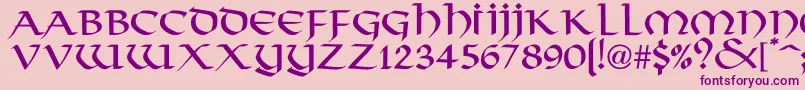 Norse Font – Purple Fonts on Pink Background