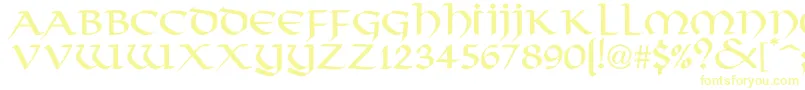 Norse Font – Yellow Fonts on White Background