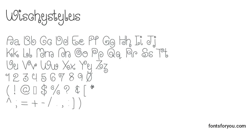 Fuente Wischystylus - alfabeto, números, caracteres especiales
