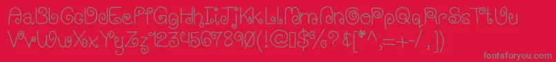 Wischystylus Font – Gray Fonts on Red Background