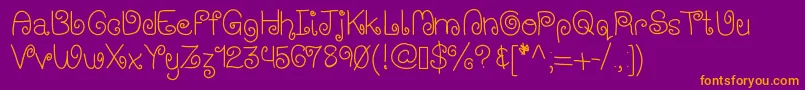 Wischystylus Font – Orange Fonts on Purple Background