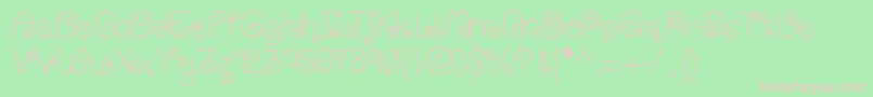 Wischystylus Font – Pink Fonts on Green Background