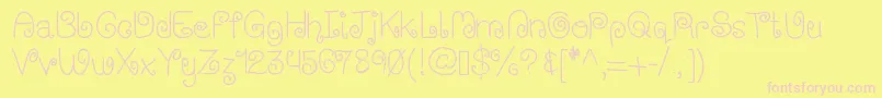 Wischystylus Font – Pink Fonts on Yellow Background