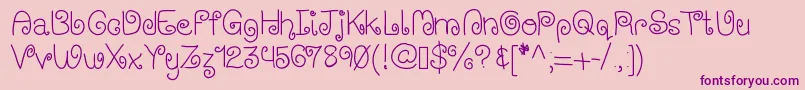 Wischystylus Font – Purple Fonts on Pink Background