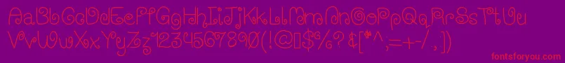 fuente Wischystylus – Fuentes Rojas Sobre Fondo Morado