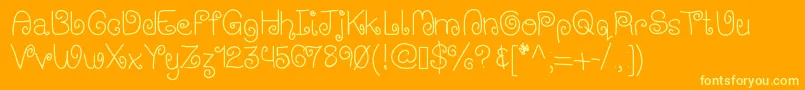 Wischystylus Font – Yellow Fonts on Orange Background