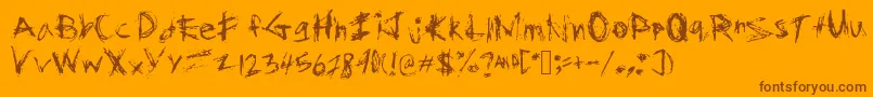 Ghostchase Font – Brown Fonts on Orange Background