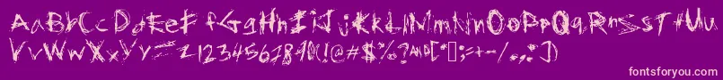Ghostchase Font – Pink Fonts on Purple Background