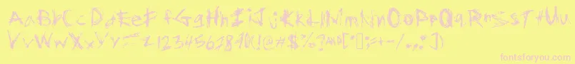 Ghostchase Font – Pink Fonts on Yellow Background