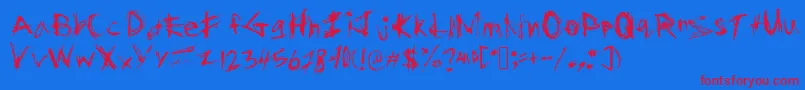 Шрифт Ghostchase – красные шрифты на синем фоне