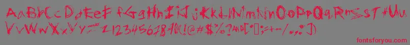 Ghostchase Font – Red Fonts on Gray Background