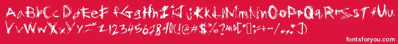 Ghostchase Font – White Fonts on Red Background