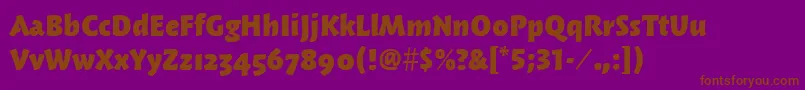 WoodlandmditcTtBold Font – Brown Fonts on Purple Background