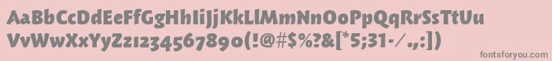 WoodlandmditcTtBold Font – Gray Fonts on Pink Background