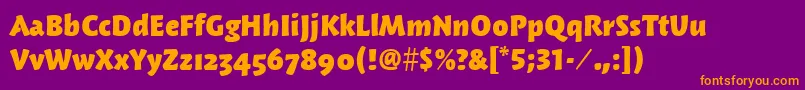 WoodlandmditcTtBold Font – Orange Fonts on Purple Background