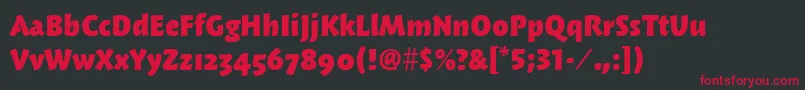 WoodlandmditcTtBold Font – Red Fonts on Black Background