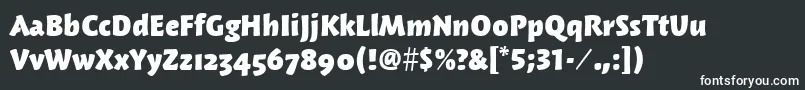 フォントWoodlandmditcTtBold – 白い文字