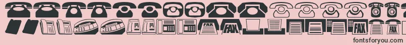 PhonesNormala-Schriftart – Schwarze Schriften auf rosa Hintergrund