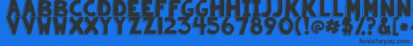 Kgsummersunshineblackout-fontti – mustat fontit sinisellä taustalla