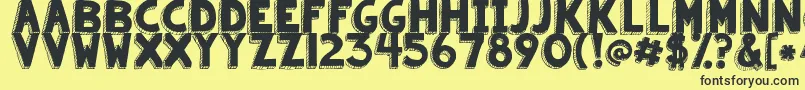 Kgsummersunshineblackout Font – Black Fonts on Yellow Background