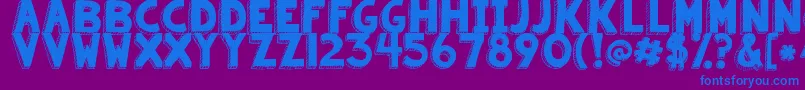 Kgsummersunshineblackout-fontti – siniset fontit violetilla taustalla
