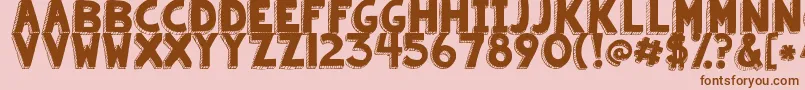 Kgsummersunshineblackout Font – Brown Fonts on Pink Background
