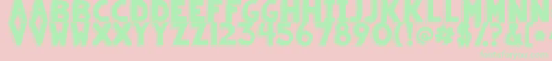 Lisätietoja Kgsummersunshineblackout-fontista Kgsummersunshineblackout-fontti – vihreät fontit vaaleanpunaisella taustalla