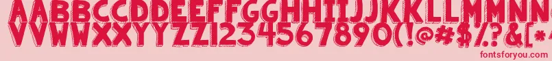 Kgsummersunshineblackout Font – Red Fonts on Pink Background