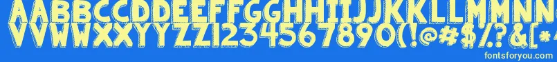 Kgsummersunshineblackout Font – Yellow Fonts on Blue Background