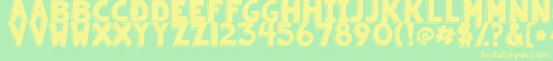 Kgsummersunshineblackout Font – Yellow Fonts on Green Background