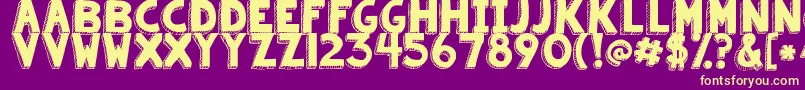 Kgsummersunshineblackout Font – Yellow Fonts on Purple Background