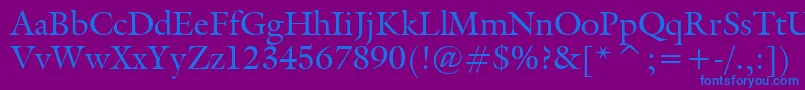 Tt0067m Font – Blue Fonts on Purple Background