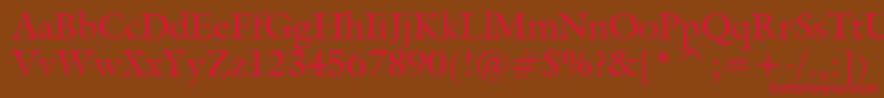 Tt0067m Font – Red Fonts on Brown Background