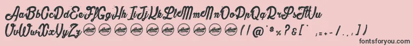 TheBullyPersonaluseonly Font – Black Fonts on Pink Background