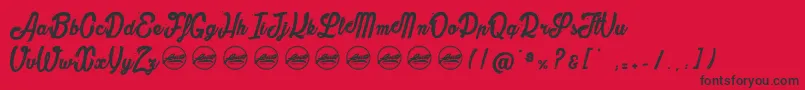 TheBullyPersonaluseonly Font – Black Fonts on Red Background
