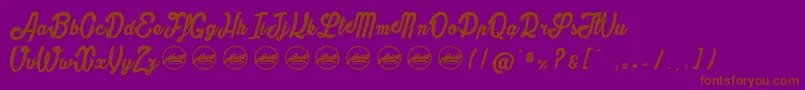 TheBullyPersonaluseonly Font – Brown Fonts on Purple Background