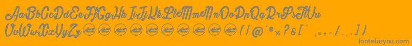 TheBullyPersonaluseonly Font – Gray Fonts on Orange Background