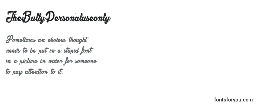 Schriftart TheBullyPersonaluseonly