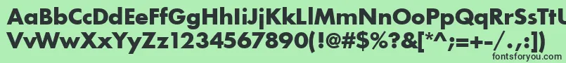 フォントIntrepidBold – 緑の背景に黒い文字