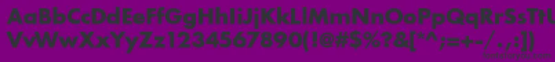 フォントIntrepidBold – 紫の背景に黒い文字