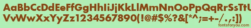 IntrepidBold Font – Brown Fonts on Green Background